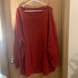 Lane Bryant Red Pullover Long Sleeve Sweater - Size 14/16 - $15